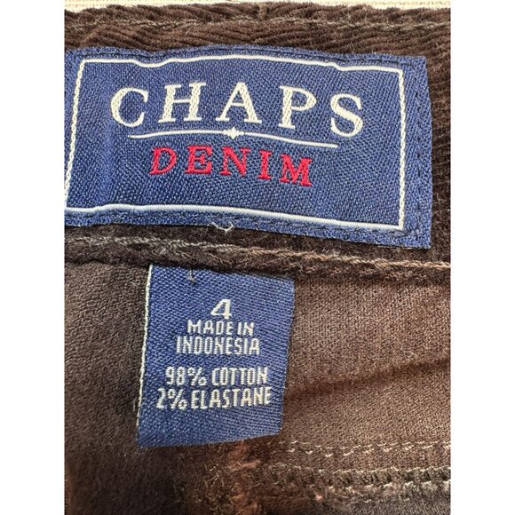 Chaps Womens Corduroy Pants Size 4 Dark Brown - Picture 2 of 10